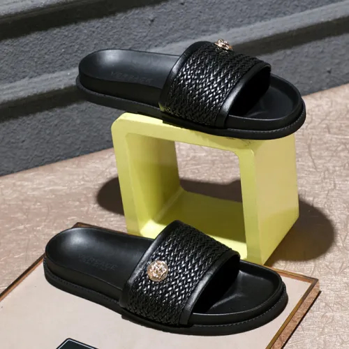 Versace Men Shoes Fashion Mule Luxury Designer Palazzo Pool Slides