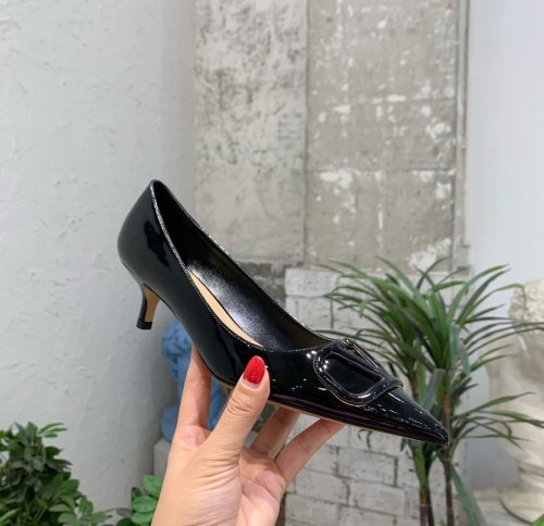 Valentino Women Shoes Mule Flip Flop Sandals VLOGO SIGNATURE CALFSKIN PUMP 45MM / 1.8 IN. Luxury Brand with Original Box