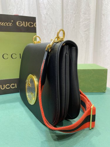 Gucci Womens Bags Shoulder Messenger Bag Luxury Brand Gucci Blondie medium shoulder bag with Original Box 699210 UXXAG 2671