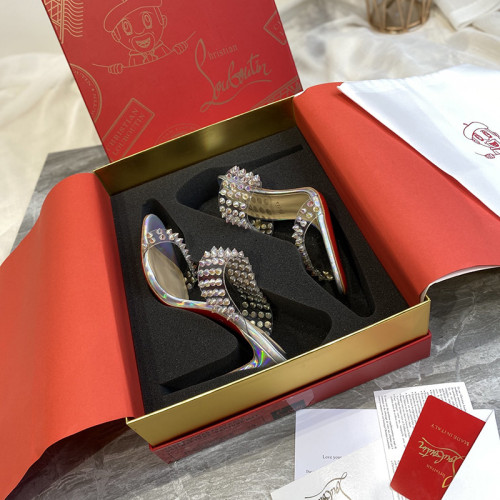 Christian Louboutin Womens Shoes High Heels Mule Slide Sandal