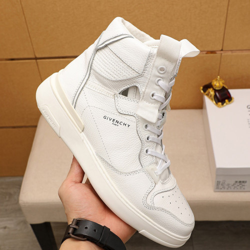 Givenchy Men Shoes Boots Fashion Sneakers Luxury Brand Wing Mid Sneakers In Leather BH002JH0KP-100