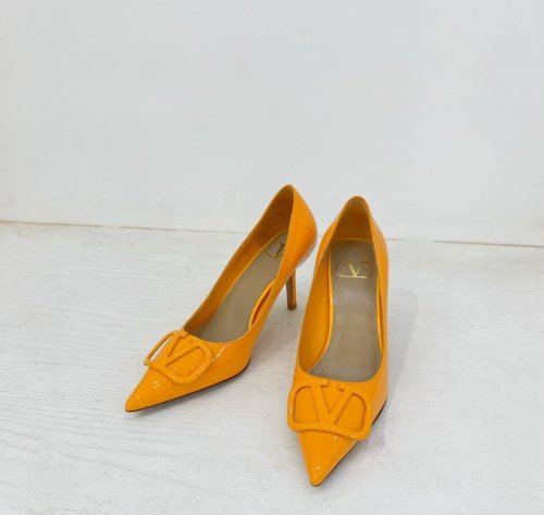Valentino Women Shoes Mule Flip Flop Sandals VLOGO SIGNATURE CALFSKIN PUMP 80MM Luxury Brand with Original Box