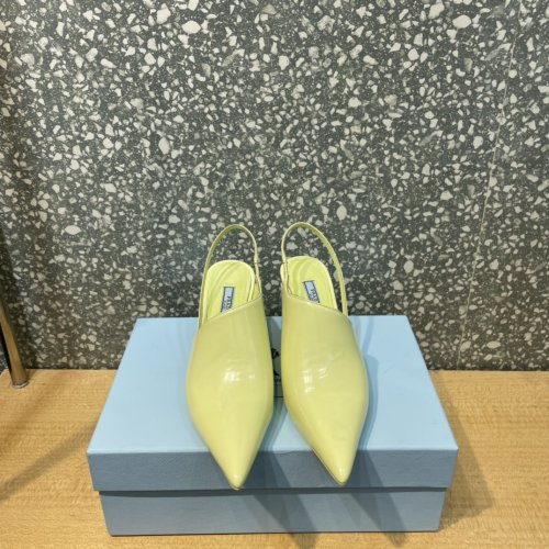 Prada Womens Shoes Slingback Pumps Luxury Brand Casual Shoes for Women with Original Box