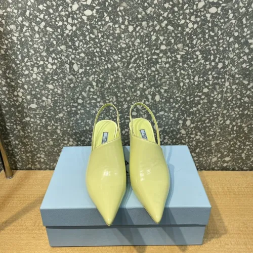 Prada Womens Shoes Slingback Pumps Luxury Brand Casual Shoes for Women with Original Box