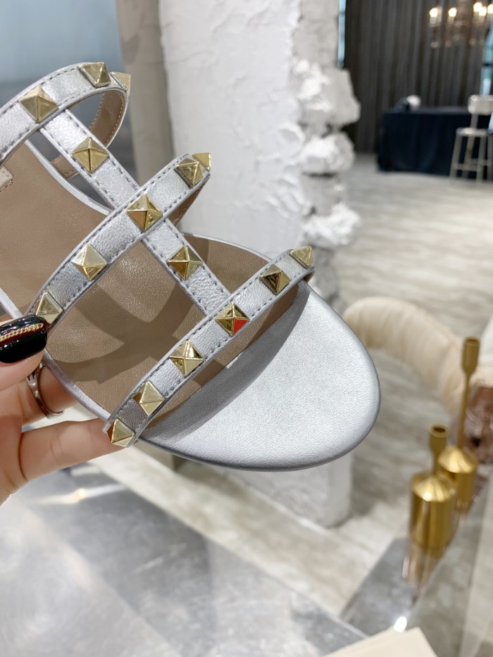 Valentino Women Shoes Mule Flip Flop Sandals ROMAN STUD SLIDE SANDAL IN QUILTED NAPPA with Original Box Luxury Brand