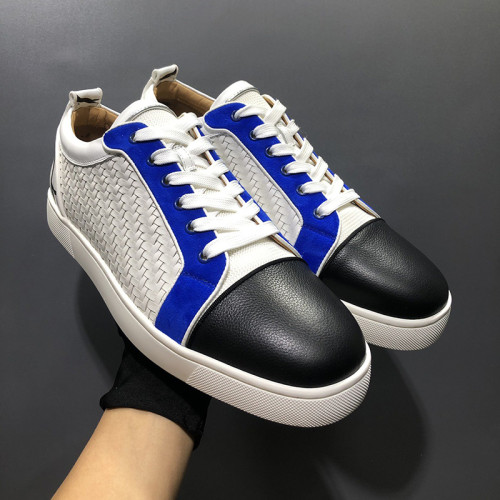 Christian Louboutin Mens Shoes Luxury Brand Red Bottom Design Louis Junior Spikes Flat with Original Box CL sneakers