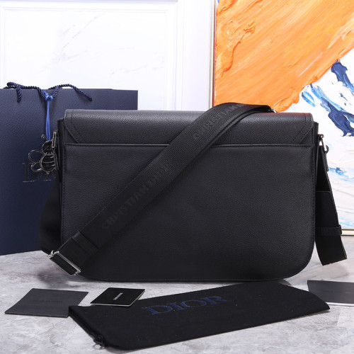 Dior Mens Bags Shoulder Messenger Bags Luxury Brand SADDLE MESSENGER BAG Black Grained Calfskin with Original Box 1ADME133YMJ_H00N