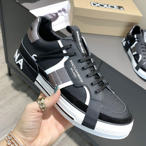 Dolce & Gabbana Mens Shoes Sneakers Rubber Sole Luxury Brand Calfskin 2Zero custom sneakers with contrasting details CS1863AO2238B979