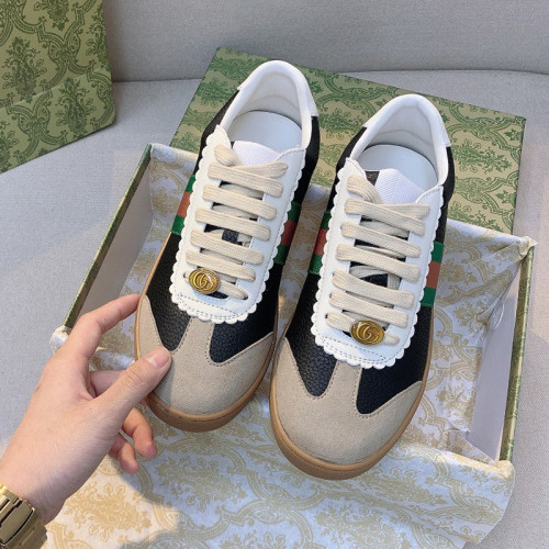 Gucci Womens Shoes Fashion Sneakers Lace-Up Luxury Brand Women's Ace Embroidered Sneaker with Original Box