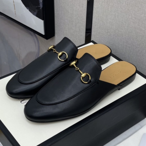 Gucci Womens Shoes Casual Loafers Design Luxury Brand Leather Women's jumbo GG Princetown slipper with Original Box 475094 UKO60 2588