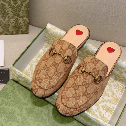Gucci Womens Shoes Slippers Slides Casual Design Luxury Brand Leather Princetown leather slipper with Original Box