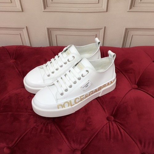 Dolce&Gabbana Womens Shoes Sneakers Fashion Type Luxury Brand Calfskin Portofino light sneakers with logo-detailed plate and logo print with Original Box CK1886AO51589642