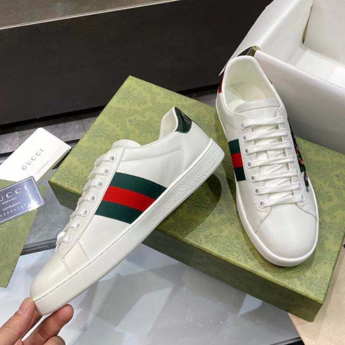 Gucci Men Shoes Sneakers Luxury Brand Men's Ace embroidered sneaker 456230 02JP0 9064 with Original Box