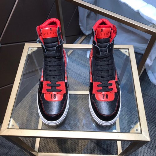 Philipp Plein Men Shoes High Top Sneaker Fashion Design Luxury Brand
