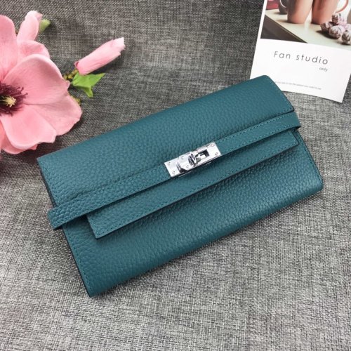 Hermes Womens Mens Wallets Purse Kelly Bag Clutch Leather Design Coin Bag with Original Box