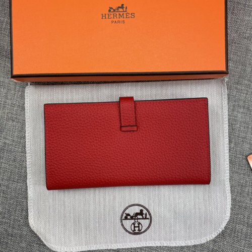 Hermes Womens Mens Wallets Purse Long Clutch Leather Design Coin Bag with Original Box