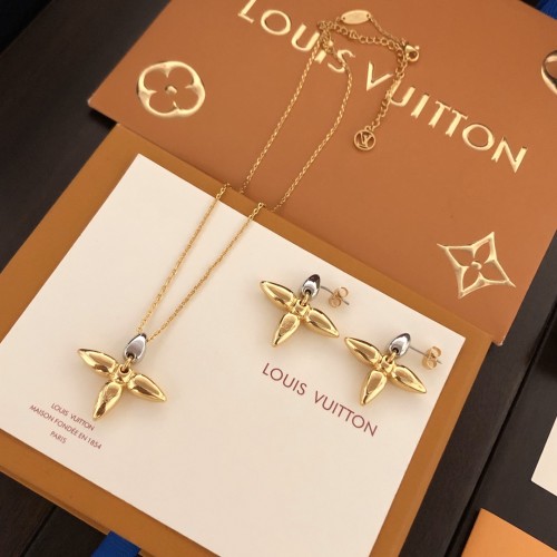 Louis Vuitton Luxury Womens Necklace Earrings