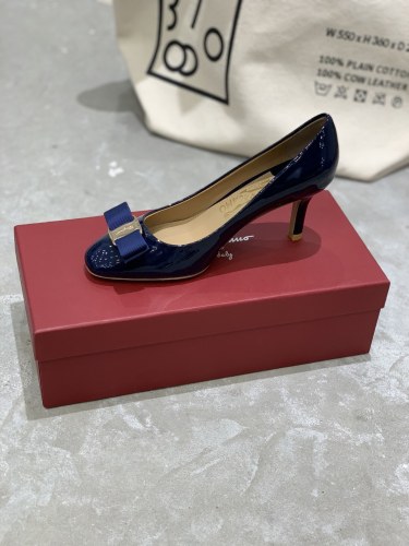 Salvatore Ferragamo Womens Shoes Pumps Luxury Brand Fashion Shoes For Wedding or Party with Original box 7cm Heel