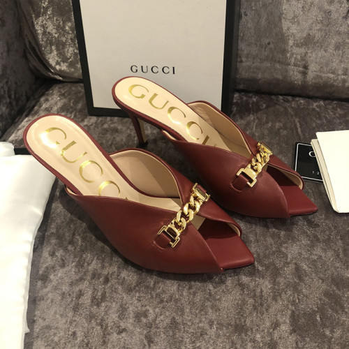 Gucci Womens Shoes Slide Sandal with Chain 7.5cm