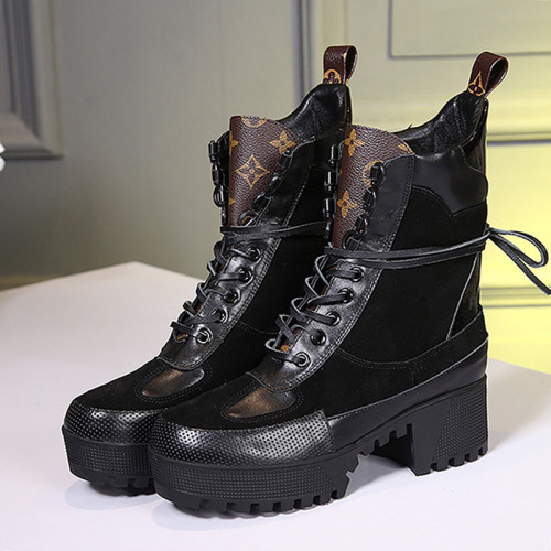 Louis Vuitton Women Shoes Boots Luxury Brand Fashion Ankle Boots LAUREATE PLATFORM DESERT BOOT