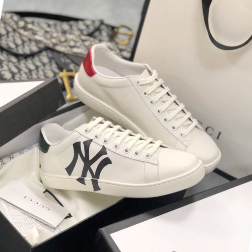 Gucci Womens Shoes Fashion Sneakers Lace-Up Luxury Brand Women's Ace Embroidered Sneaker with Original Box