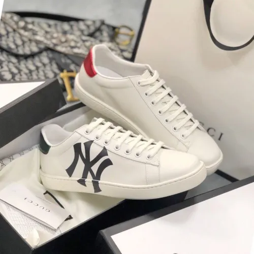 Gucci Womens Shoes Fashion Sneakers Lace-Up Luxury Brand Women's Ace Embroidered Sneaker with Original Box