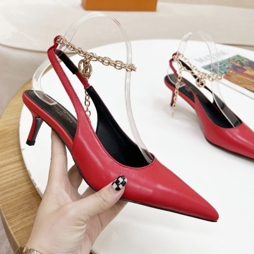 Louis Vuitton Womens Shoes Pumps Sandals Leather Design Luxury Brand Fashion Sandals with Original Box 5cm Heel