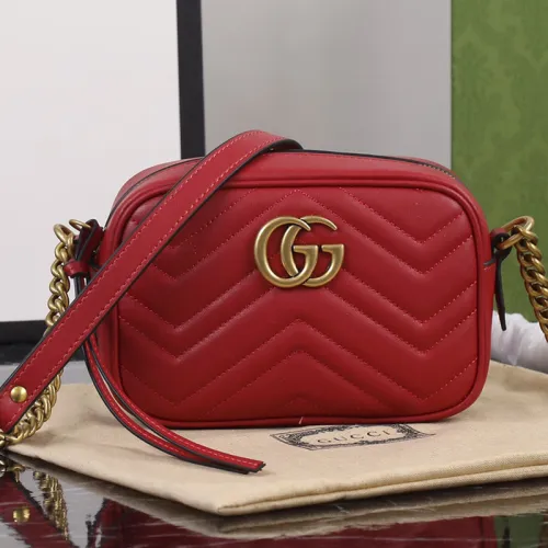Gucci Womens Bags GG Marmont matelassé mini bag Gucci shoulder bag Luxury Brand with Original Box 448065 DTD1T 5729