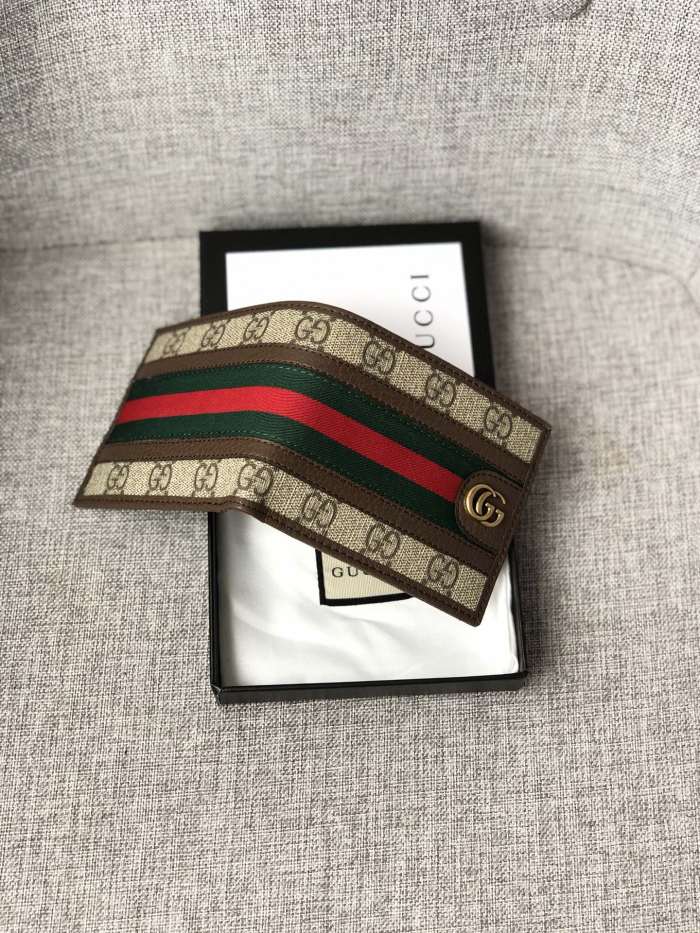 Gucci Mens Womens Wallet Animalier Leather Wallet Card Holders for Men Luxury Brand with Box GG Supreme Ophidia Wallet with Original Box 597606 96IWT 8745