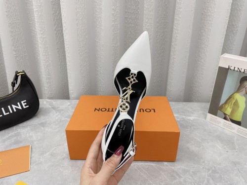 Louis Vuitton Womens Shoes Pumps Sandals Leather Design Luxury Brand Fashion Sandals with Original Box 10cm Heel