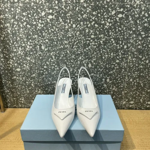 Prada Womens Shoes Slingback Pumps Luxury Brand Casual Shoes for Women with Original Box