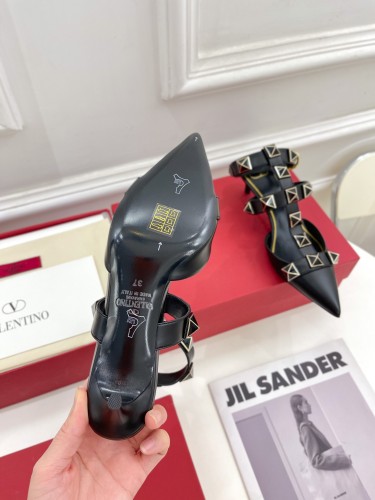 Valentino Women Shoes Mule Flip Flop Sandals ROMAN STUD SLIDE SANDAL IN QUILTED NAPPA with Original Box Luxury Brand 5cm Heel Design