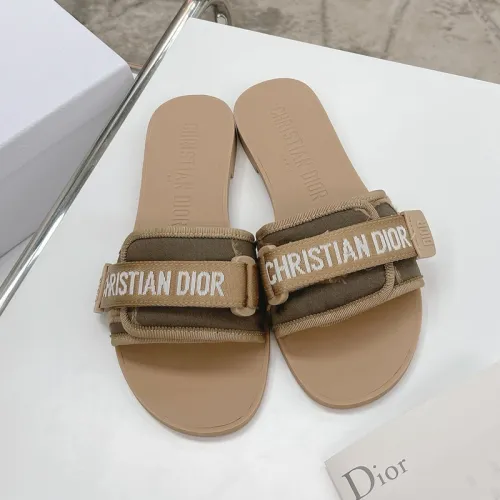 Dior Women Shoes Mule DWAY DIO(R)EVOLUTION SLIDE Luxury Brand DIO(R)EVOLUTION SLIDE Nude Camouflage Technical Fabric KCQ431CNF_S12U