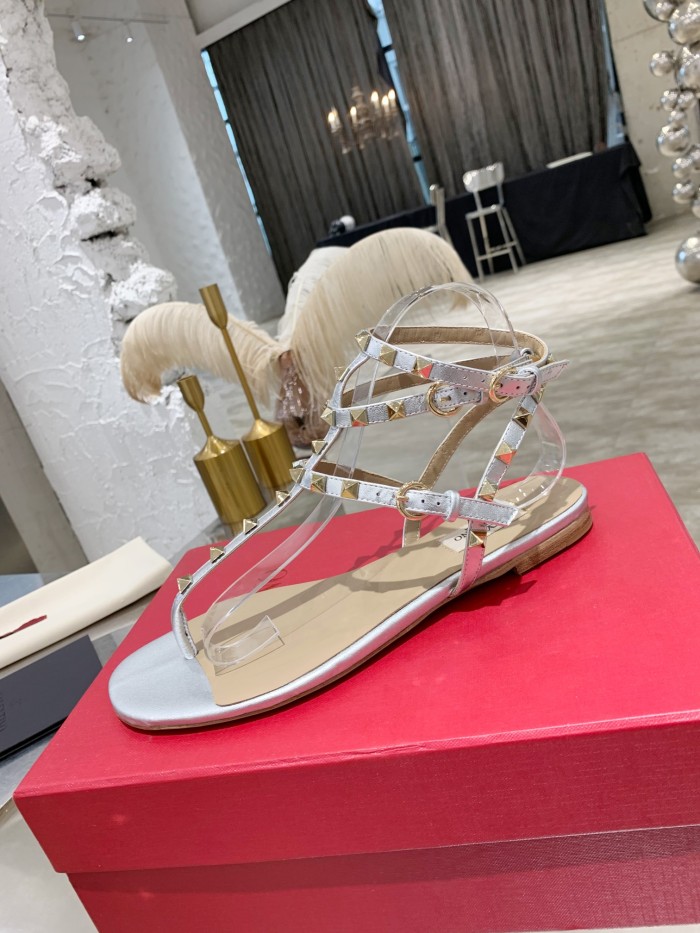 Valentino Women Shoes Mule Flip Flop Sandals ROMAN STUD SLIDE SANDAL IN QUILTED NAPPA with Original Box Luxury Brand
