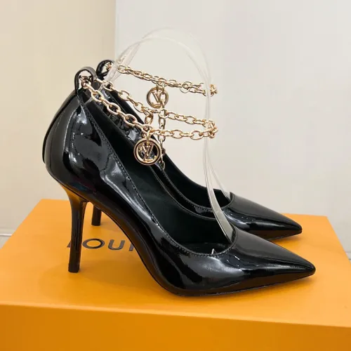 Louis Vuitton Womens Shoes Sandals Slippers Leather Design Luxury Brand MANSION SL.BACK PUMP 9cm Heel Fashion Sandals with Original Box 1A964O