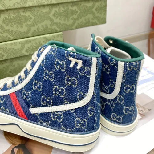 Gucci Womens Shoes Fashion Type Luxury Brand Leather Women's Gucci Tennis 1977 high top sneaker with Original Box