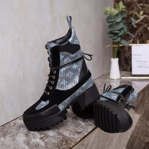 Louis Vuitton Women Shoes Boots Fashion Ankle Boots Luxury LAUREATE PLATFORM DESERT BOOT 1A5SLY