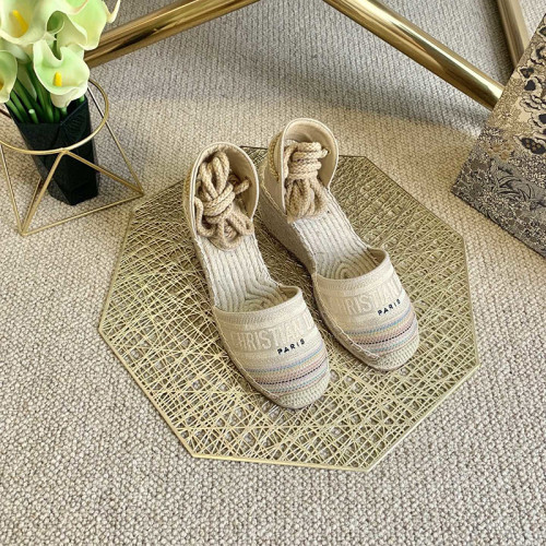 Dior Womens Shoes DIOR GRANVILLE WEDGE ESPADRILLE KDP788MLU_S72K