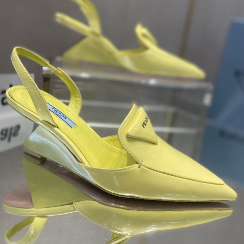 Prada Womens Shoes Slingback Pumps Luxury Brand Casual Shoes for Women with Original Box