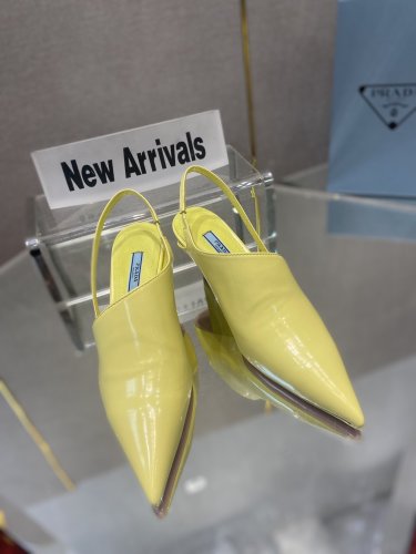 Prada Womens Shoes Slingback Pumps Luxury Brand Casual Shoes for Women with Original Box
