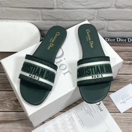 Dior Women Shoes Mule DWAY SLIDE Luxury Brand Womens Sandals Slippers with Original Box