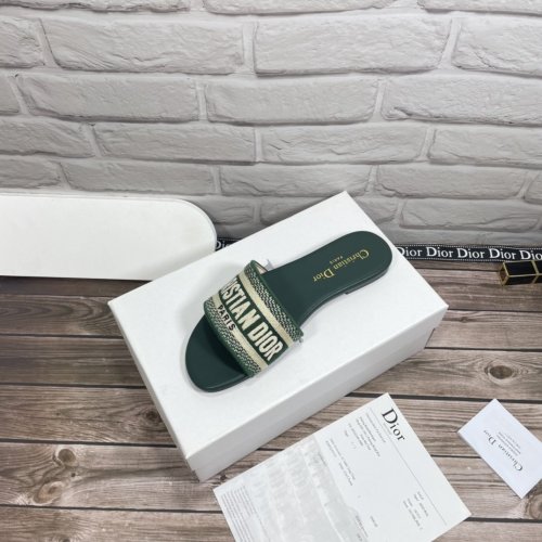 Dior Women Shoes Mule DWAY SLIDE Luxury Brand Womens Sandals Slippers with Original Box