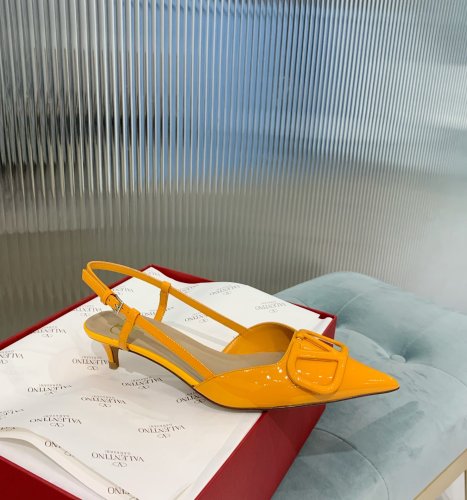 Valentino Women Shoes Mule Flip Flop Sandals VLOGO SIGNATURE CALFSKIN SLINGBACK PUMP 35MM with Original Box