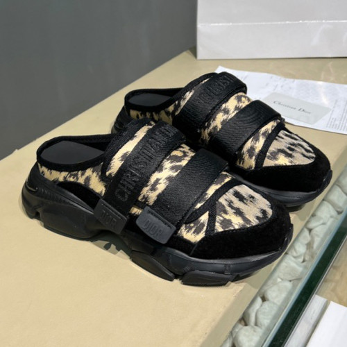 Dior Women Shoes Slippers SLIDE Luxury Brand D-WANDER SLIDE Deep Blue Dior Oblique Technical Fabric KCQ351OBY_S56B with Original Box