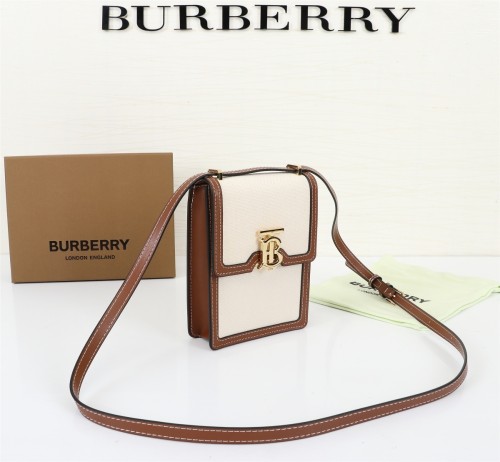 Burberry Womens Bag Cotton Canvas and Leather Robin Bag