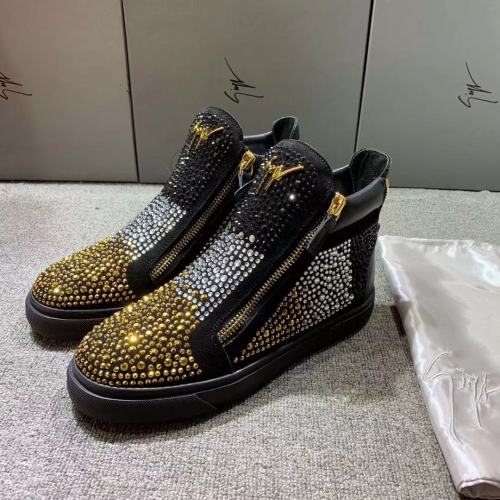 Giuseppe Zanotti Mens Shoes Luxury Brand High Top Sneakers Coby