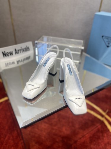 Prada Womens Shoes Slingback Pumps Luxury Brand Casual Shoes for Women with Original Box