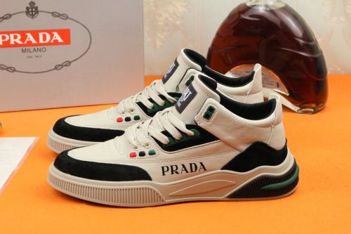 Prada Mens Shoes Sneakers Casual Shoes for Men Luxury Brand Breathable Fashion Sneakers with Original Box