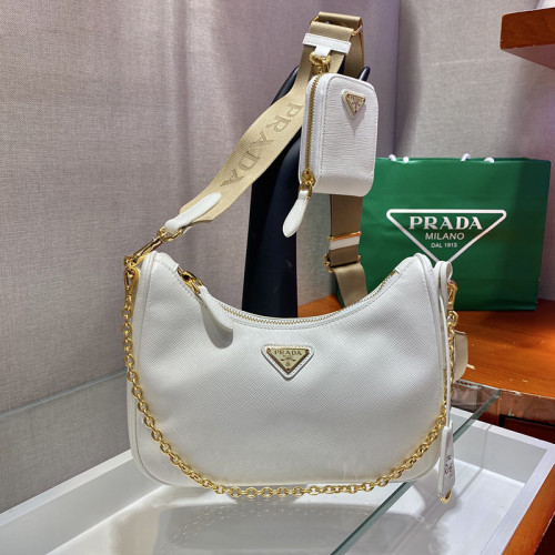Prada Men Womens Shoulder Bags with Original Box 1BH204_R064_F0009_V_V1L Luxury Brand Prada Re-Edition 2005 Saffiano leather bag
