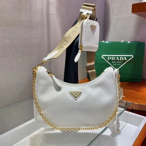 Prada Men Womens Shoulder Bags with Original Box 1BH204_R064_F0009_V_V1L Luxury Brand Prada Re-Edition 2005 Saffiano leather bag